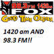 98.3/1420 AM The Fox - WNRS logo