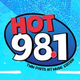 Hot 98.1 - WDUL logo