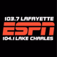 ESPN 103.7 Lafayette 104.1 Lake Charles - KLWB-FM logo